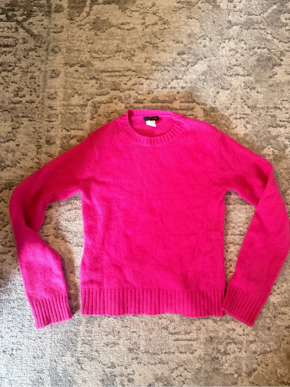 J. Crew Bright Pink Crewneck Sweater